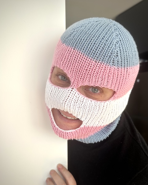 Ski mask (trans flag colors)